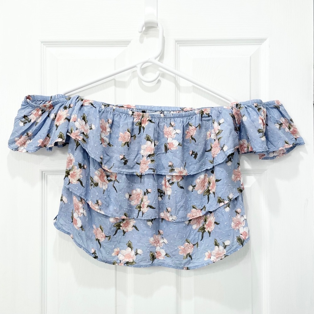 American Eagle Outfitters Floral Off The Shoulder Top